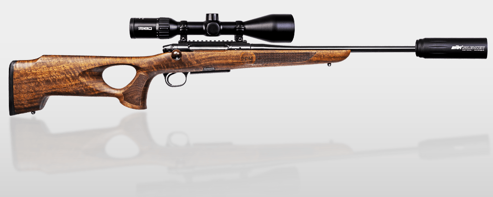 SR 30 Ranger Power Pac Seite Rechts mit Steiner Zielfernrohr und Schalldämpfer ERA SILENCER SOB3D