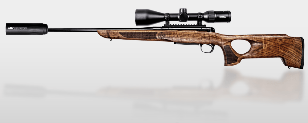 SR 30 Ranger Power Pac Seite Links mit Steiner Zielfernrohr und Schalldämpfer ERA SILENCER SOB3D